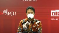 Menkes Budi Gunadi Sadikin update Omicron dari Istana Kepresidenan Jakarta, Senin, 3 Januari 2022. (Tangkapan Layar YouTube Perekonomian RI)