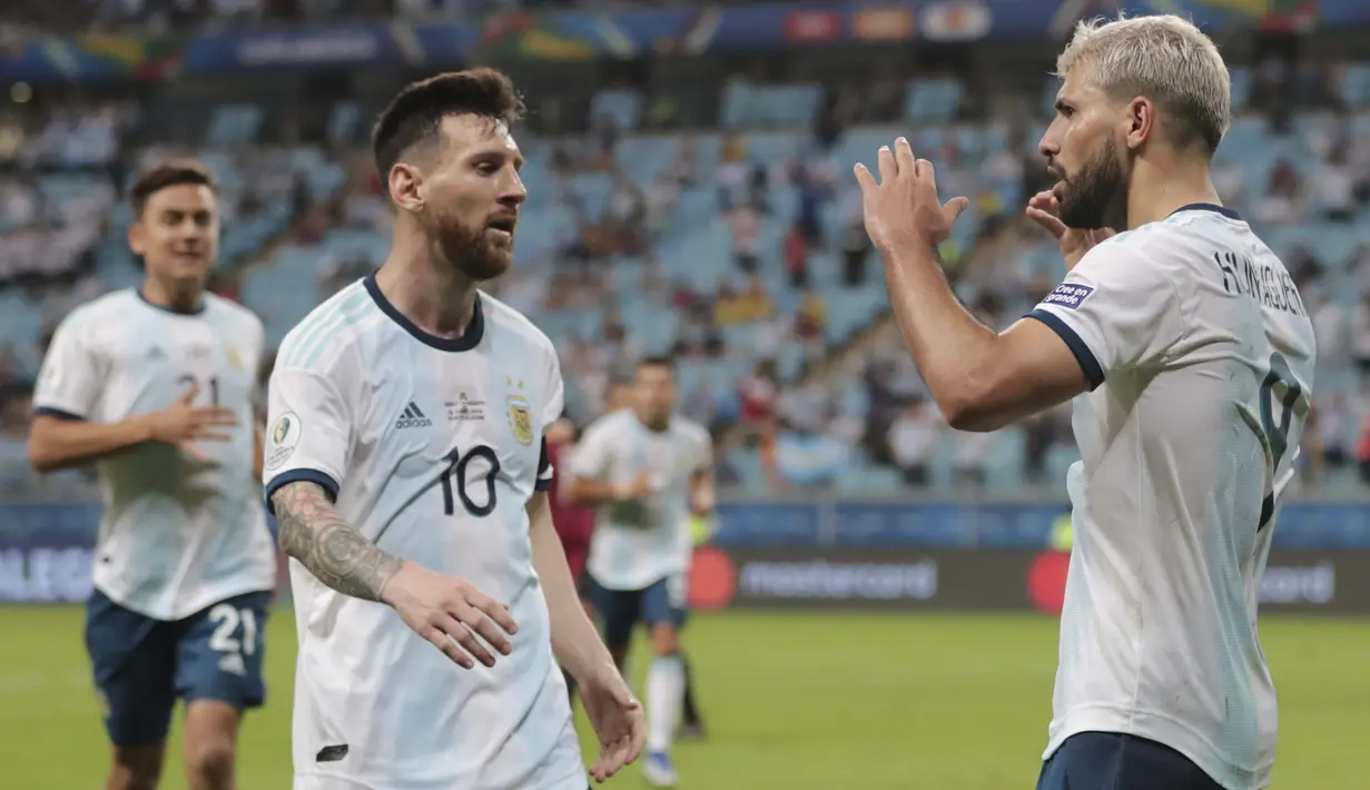 Dari tiga kali tampil di semifinal, Messi selalu mampu tampil luar biasa. (AP/Silvia Izquierdo)