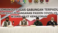 Ketua Satgas COVID-19 Doni Monardo memberikan arahan di RSDC Wisma Atlet Kemayoran Jakarta, Kamis (20/5/2021). (Tim Komunikasi Satgas COVID-19)