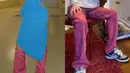 Potret gemas Kylie Jenner memadukan outfitnya dengan sepatu berwarna pink yang berkilauan. Sedangkan Timothee tampil dengan celana berwarna merah muda yang serasi. [Foto: Instagram]