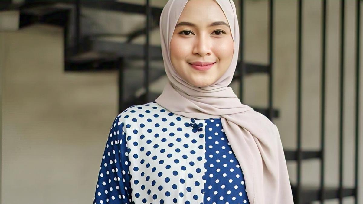Anti Norak, 5 Model Gamis Motif Polkadot Bergaya Retro hingga Kasual Ini Beri Kesan Chic dan Menawan