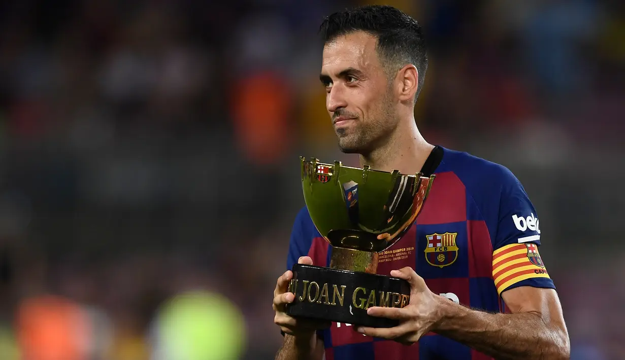 Sergio Busquets - Gelandang bertahan 31 tahun ini merupakan hasil Akademi Barcelona tahun 2005-2007. Busquets memulai karier seniornya bersama Barcelona B dan menjadi skuat utama Blaugrana pada 2008 hingga sekarang. (AFP/Josep Lago)