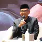 Abdul Fikri Faqih saat meluncurkan buku Darurat Literasi Indonesia: Urgensi Reformulasi Sinergi dan Kolaborasi di Perpustakaan Nasional, Selasa, (19/03/2024). (Liputan6.com/ Dok Ist)