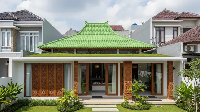 Desain Rumah Atap Limasan Modern yang Cocok untuk Tinggal di Perkotaan/Ilustrasi AI