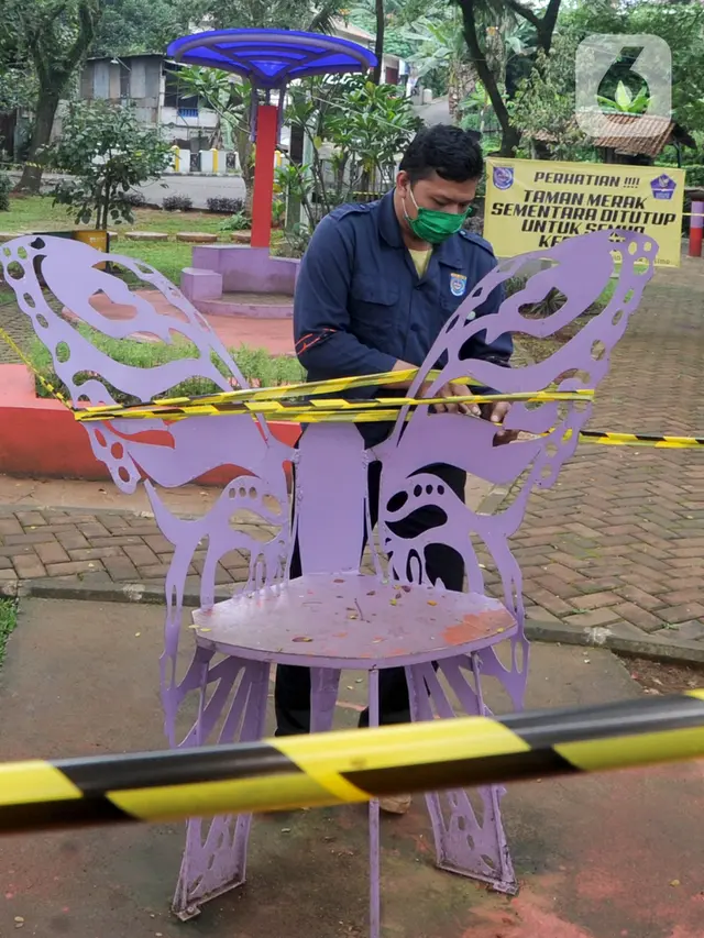 Taman di Depok Ditutup untuk Batasi Kegiatan Masyarakat