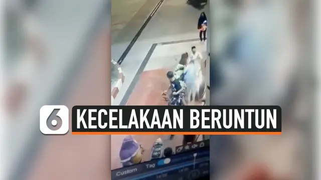 VIDEO: Bocah Tarik Handle Gas Picu Kecelakaan Motor Beruntun di SPBU