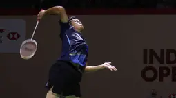 Anthony Sinisuka Ginting lolos ke semifinal Indonesia Open 2023. (Liputan6.com/Herman Zakharia)