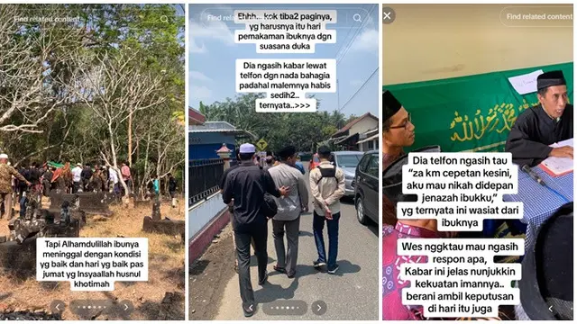 Kisah Haru Pria Menikah di Depan Jenazah Ibunya, Penuhi Janji di Momen Terakhir