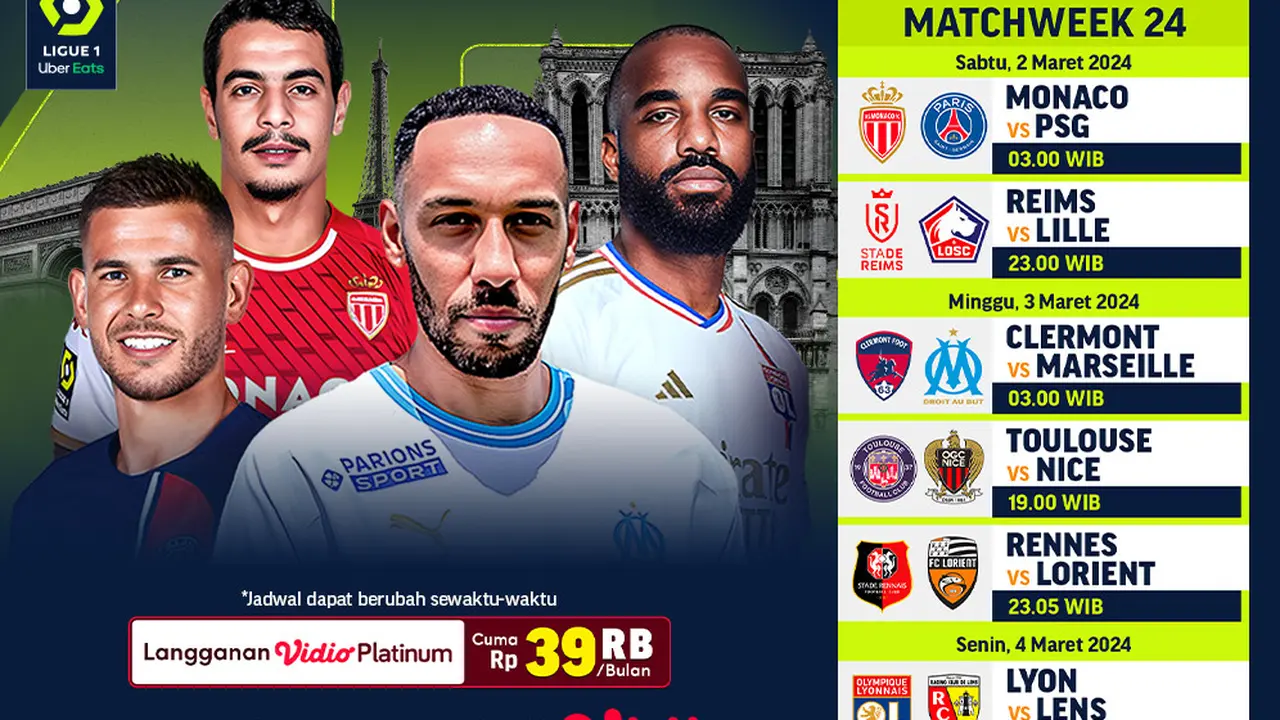 Liga Prancis 2023/2024 Matchweek 24