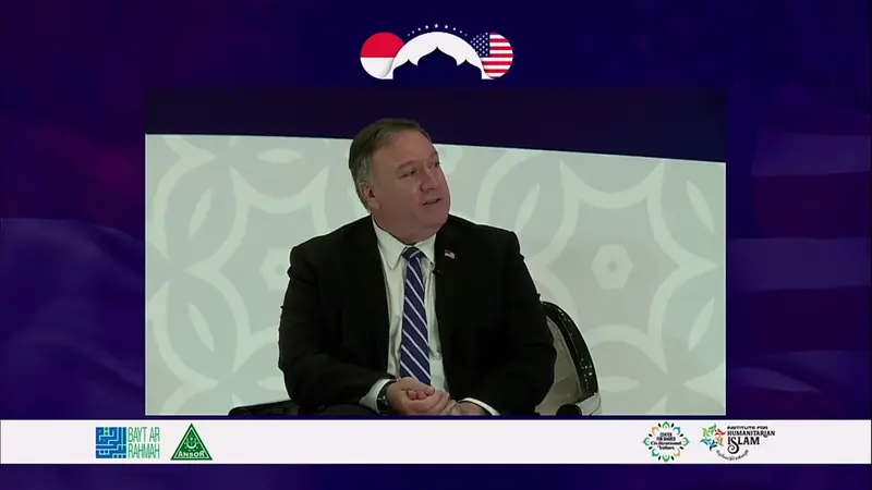 Menlu AS Mike Pompeo di acara GP Ansor.