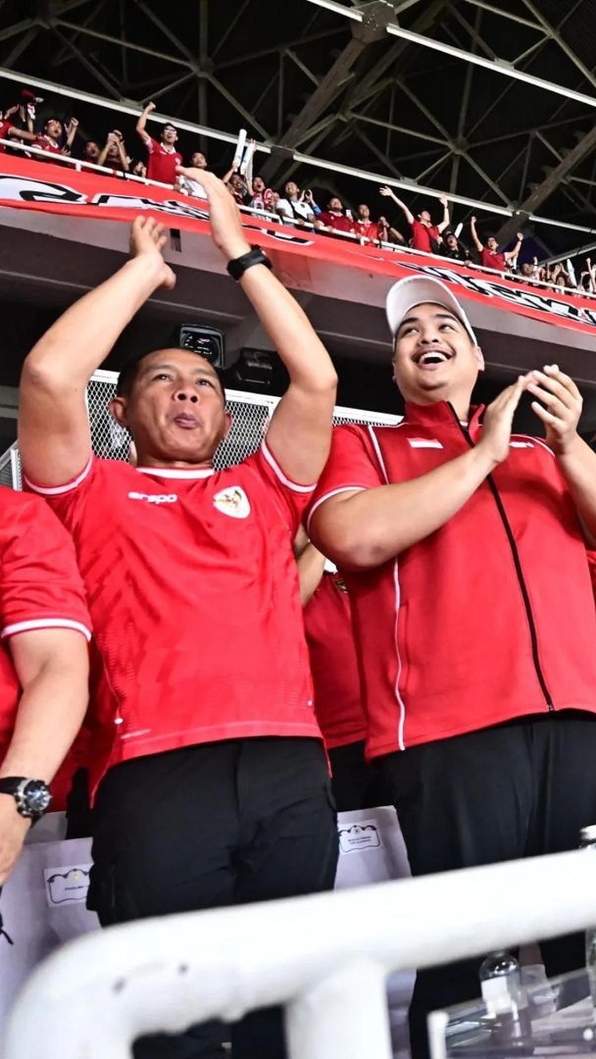 "Semua berkat kerja keras dari pemain dan official serta doa dan dukungan dari seluruh masyarakat Indonesia.<br>Bangga, Terima kasih Garuda".