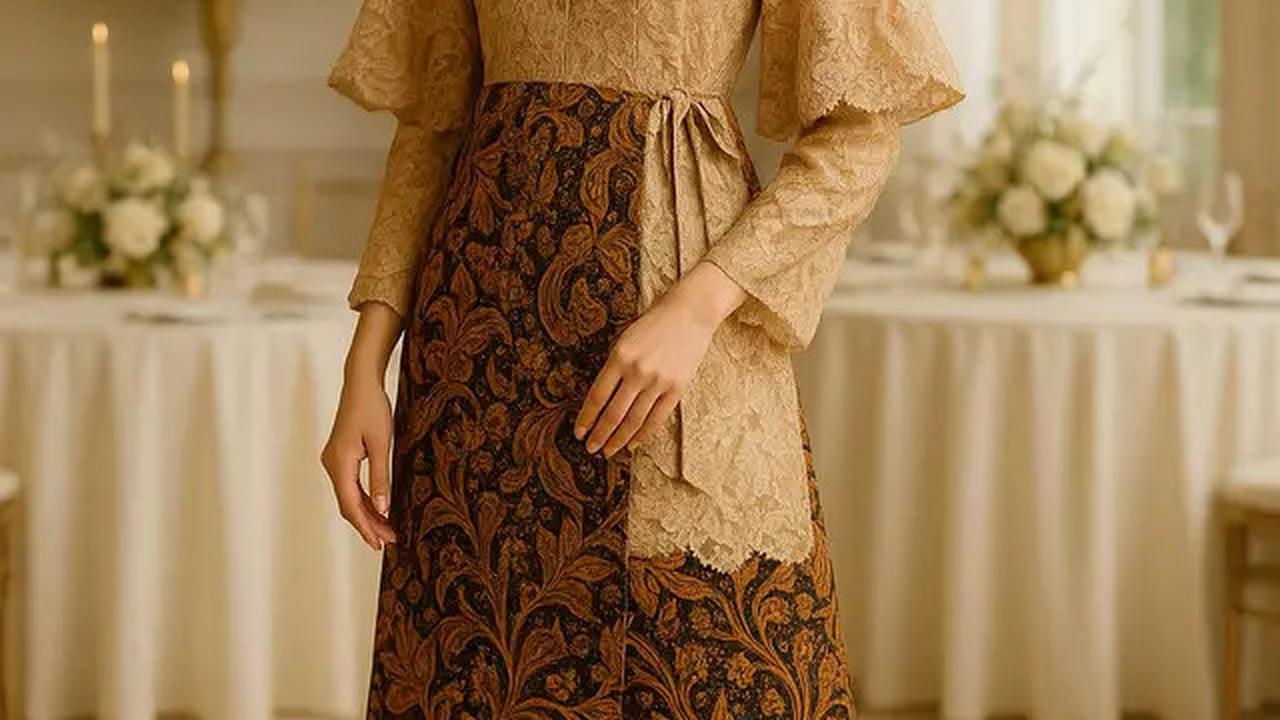 8 Model Batik Brokat Kombinasi Lengan Kupu Kupu Terbaru 2025, Anggun dan Modern