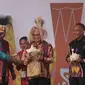 Pj. Gubernur Papua Barat Daya Dr. Muhammad Musa’ad bersama Mendagri Muhammad Tito Karnavian menghadiri puncak perayaan HUT ke-22 Otsus. (Foto: Istimewa)