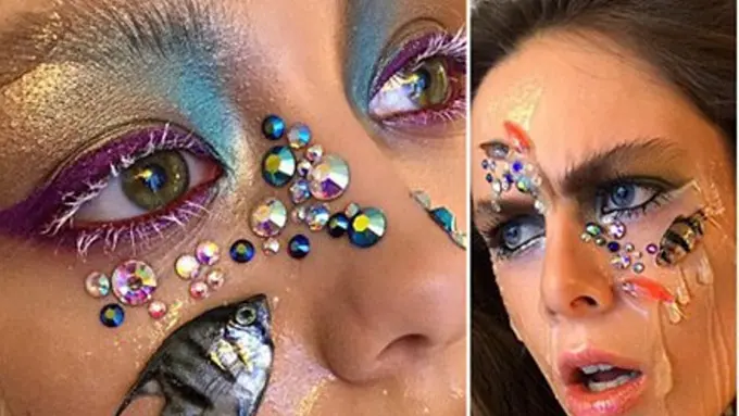 Gunakan Ikan Sebagai 'Senjata Make Up', Wanita Ini Panen Hujatan