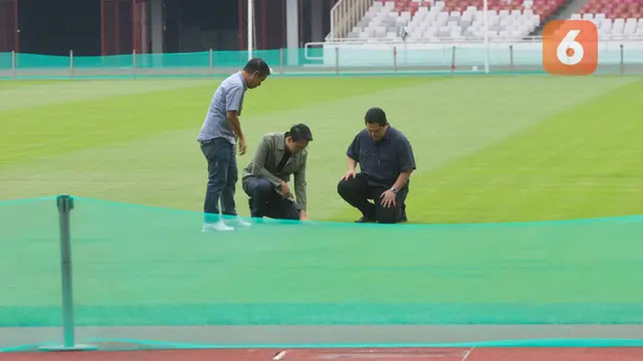 Foto: Mengintip Kondisi Rumput SUGBK Jelang Hadapi Jepang di Kualifikasi Piala Dunia