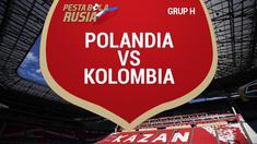Berita video data dan statistik saat Kolombia menundukkan Polandia 3-0 di Grup H Piala Dunia 2018.