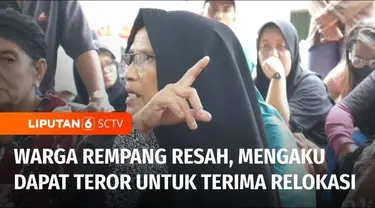 Masyarakat kampung Sembulang, Rempang, Batam, resah jelang batas akhir pengosongan rumah 28 September mendatang. Di depan Komisioner Komnas HAM, mereka mengadu kerap mendapatkan teror dan diminta untuk segera menerima relokasi.