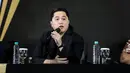Ketua Umum PSSI, Erick Thohir memberikan keterangan dalam dalam konferensi pers Piala Presiden 2025 di Menara Danareksa, Jakarta, Jumat (13/06/2025). (Bola.com/Bagaskara Lazuardi)