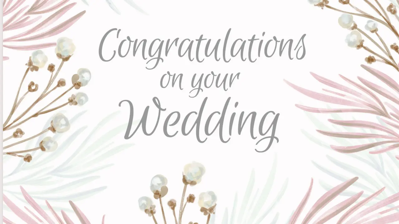 Ilustrasi ucapan selamat, happy wedding, selamat menikah
