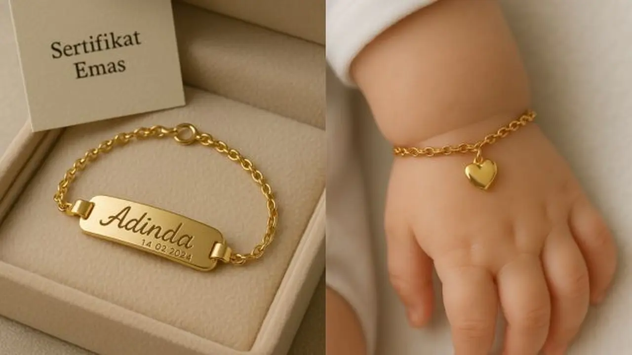Model Gelang Emas Bayi Perempuan Terbaru 2025 (Foto: ChatGPT)