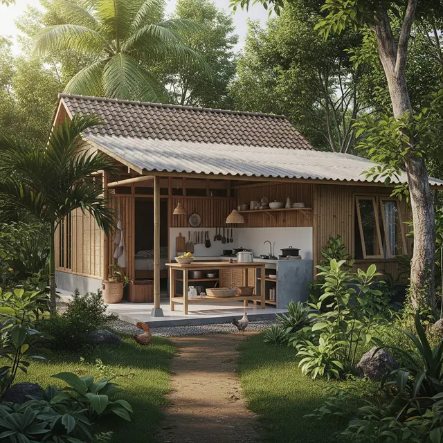 Rumah Minimalis Atap Asbes (Gemini AI)