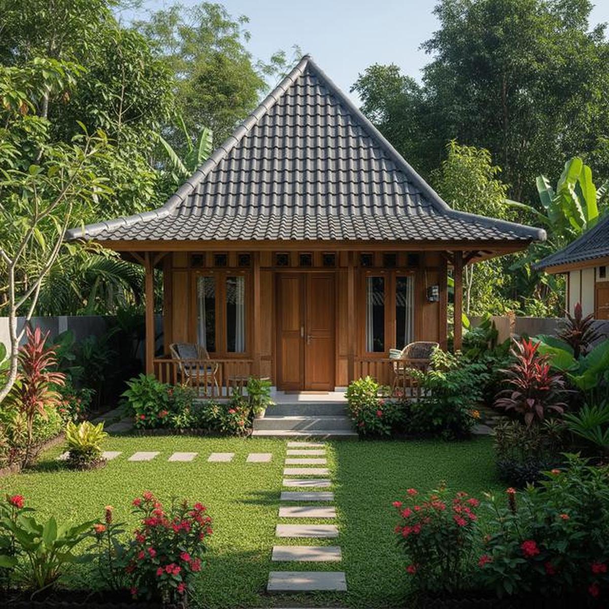 9 Inspirasi Rumah Kampung Modern dengan Halaman Hijau, Adem dan Estetis