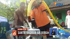 Pembagian air bersih ini mendapat sambutan hangat warga seperti di Desa Langgongsari, Kecamatan Cilongok, Banyumas.
