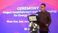 Direktur Utama PLN, Darmawan Prasodjo saat Ceremony of Project Establishment and Partnership for Energy Transition