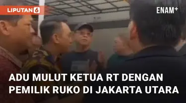 Keributan terjadi antara RT Riang Prasetya dengan pemilik Ruko. Peristiwa tersebut terjadi di Pluit, Jakarta Utara pada Selasa (30/5/2023)