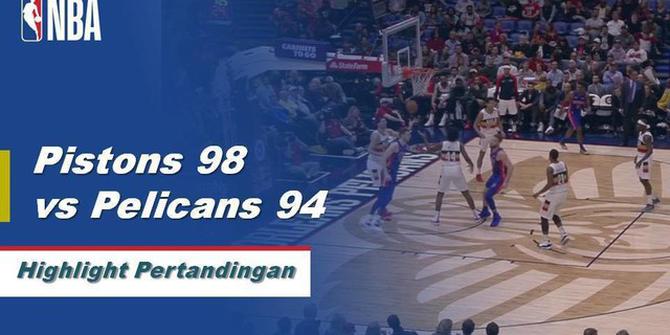 Cuplikan Hasil Pertandingan NBA : Pistons 98 vs Pelicans 94