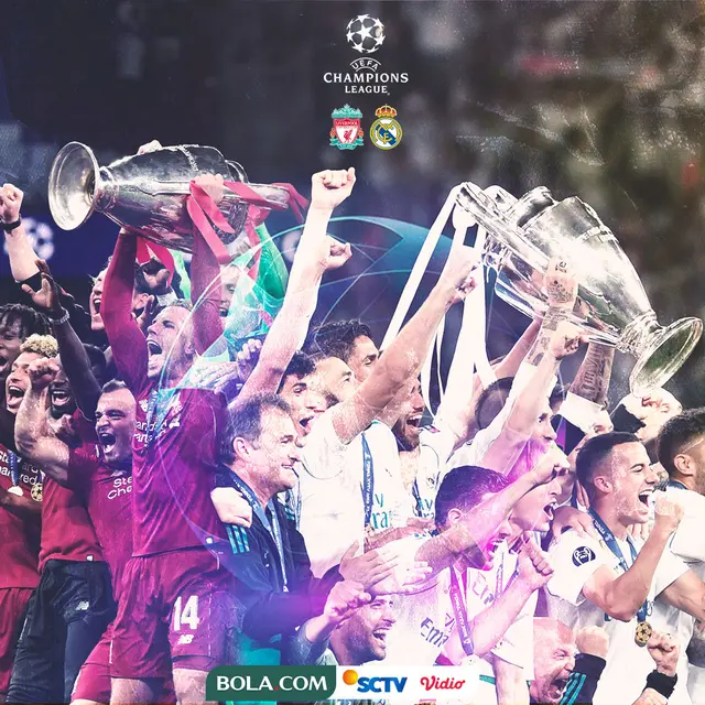 Liga Champions - Kombinasi pemain Liverpool dan Real Madrid angkat piala Liga Champions