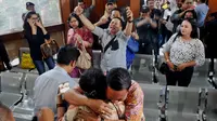 Para pengunjung sidang praperadilan mantan Walikota Makassar Ilham Arief Sirajuddin  (Liputan6.com/Andrian Martinus)