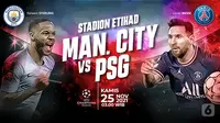 Manchester City vs PSG (Liputan6.com/Abdillah)