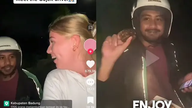 Viral bule di Bali ikut puasa ramadhan dan sahur bareng supir gojek