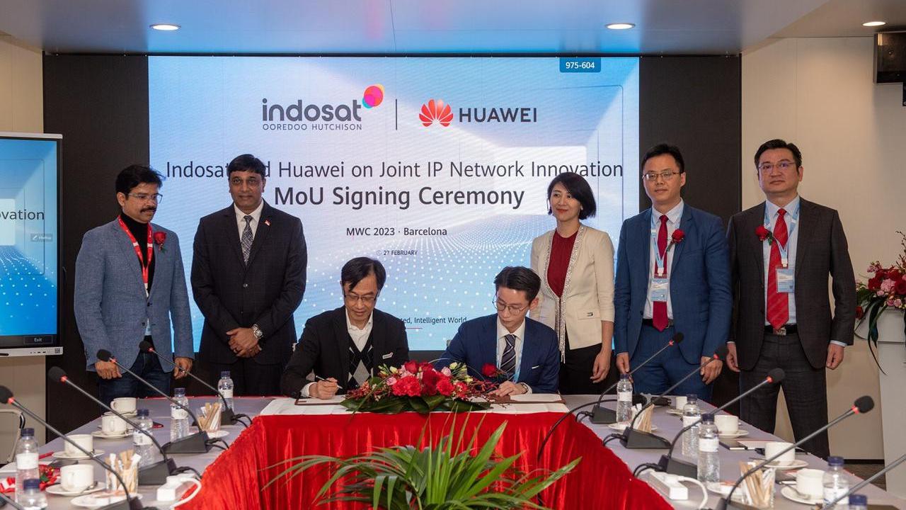 Indosat Ooredoo Hutchison dan Huawei menandatangani Nota Kesepahaman untuk meningkatkan inovasi bersama SRv6 (IOH)