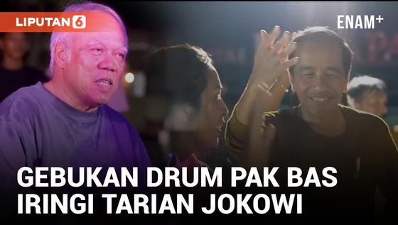 VIDEO: Iringi Tarian Presiden Jokowi, Menteri PUPR Basuki Kembali Pamerkan Skill Gebuk Drum