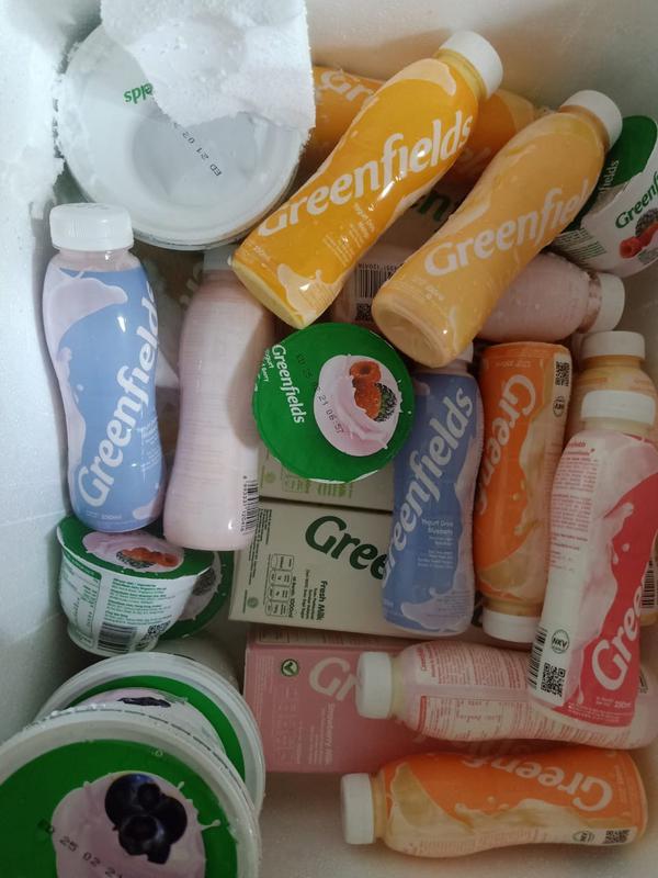Rangkaian produk Greenfields dalam kemasan dan logo baru. (Liputan6.com/Dinny Mutiah)