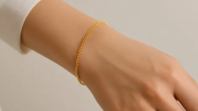 Model Gelang Emas 2 Gram Elegan Desain Simpel Tanpa Liontin/ Ilustrasi oleh AI