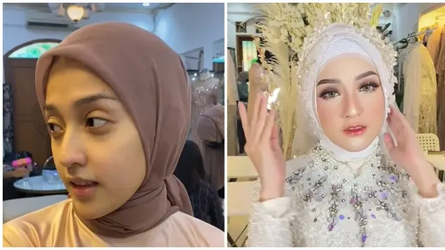 Tampil Natural Sudah Cantik, Perubahan Wajah Wanita Usai di Makeup Ini Manglingi