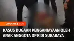 Seorang perempuan ditemukan tergeletak tak berdaya di basement parkir sebuah mal di kawasan Surabaya Barat, Surabaya, Jawa Timur. Korban yang akhirnya meninggal dunia, sebelum dianiaya kekasihnya berinisial R yang diduga anak anggota DPR.