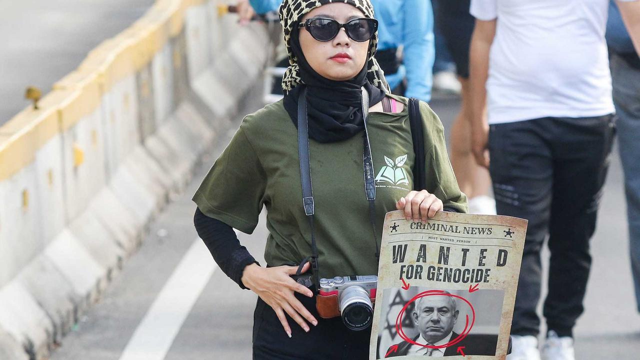 FOTO: Aksi Solidaritas Gerakan Global March to Gaza di Bunderan HI