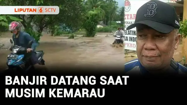 VIDEO: Tanggul Sungai Jebol, 5 Kecamatan di Lampung Terendam Banjir