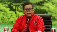 Sekjen PDIP Hasto Kristiyanto menghadiri kegiatan jumpa pers HUT partai ke-52 di Kantor DPP PDI Perjuangan (PDIP), Jalan Diponegroro Jakarta Pusat, Kamis siang (9/1/2025). (Tim Media PDIP)