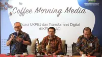 Staf Khusus Menteri Agama Bidang Komunikasi dan Media, Wibowo Prasetyo saat menghadiri coffee morning media yang digelar di Kantor Kemenag, Jakarta, Jumat (4/8/2023). (Dok. Tim Humas Itjen Kemenag)