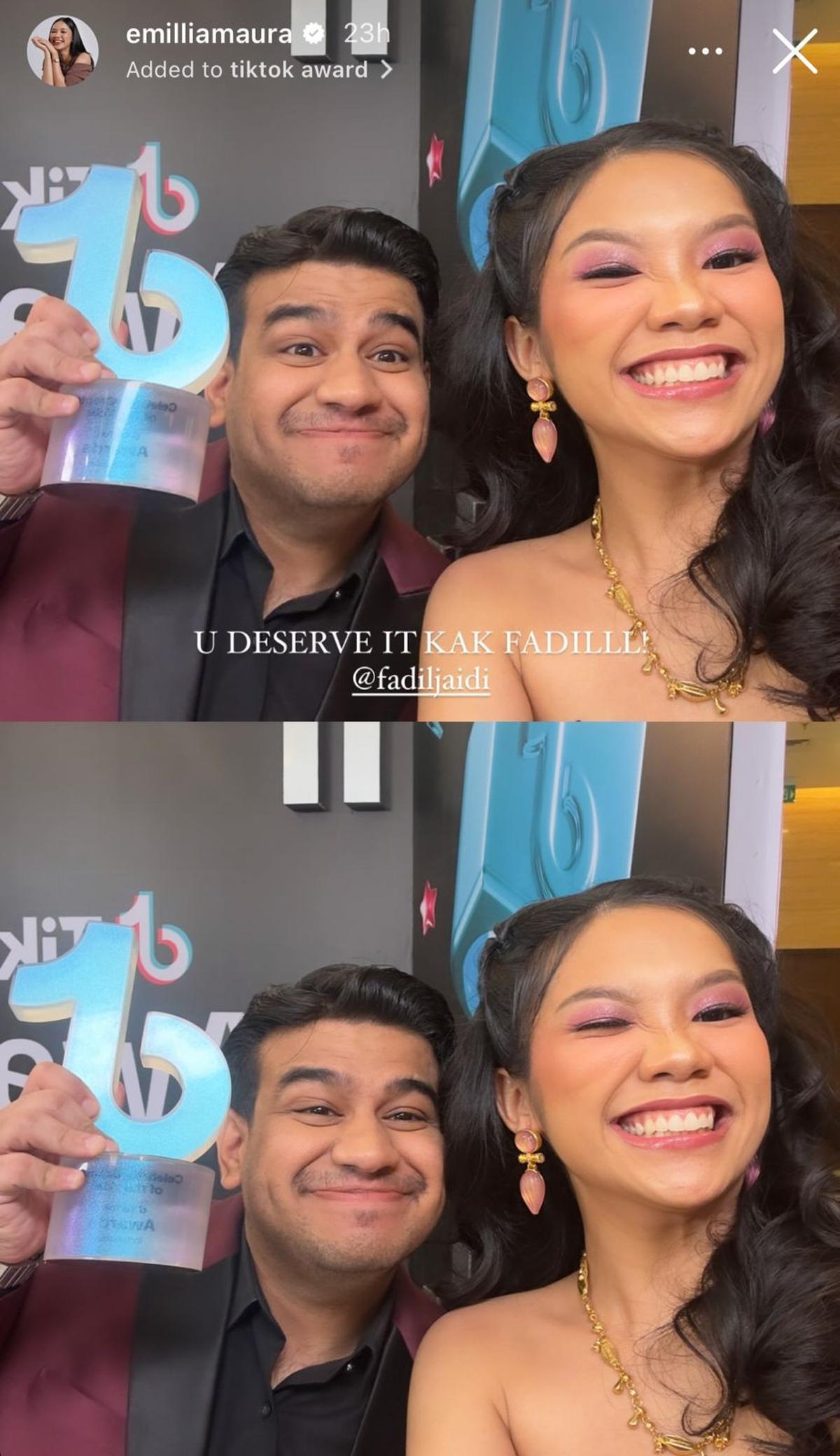 Fadil Jaidi Jadi Celebrity Creator of The Year dari TikTok, Dedikasikan Penghargaan untuk Ayahnya
