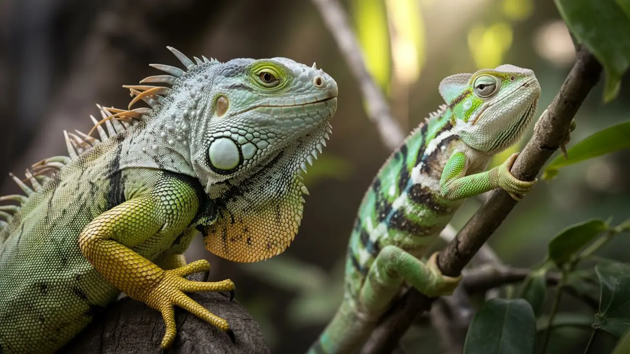 perbedaan iguana dan bunglon