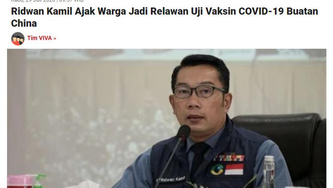 Ridawan Kamil mengajak Abu Janda jadi relawan uji vaksin Covid-19