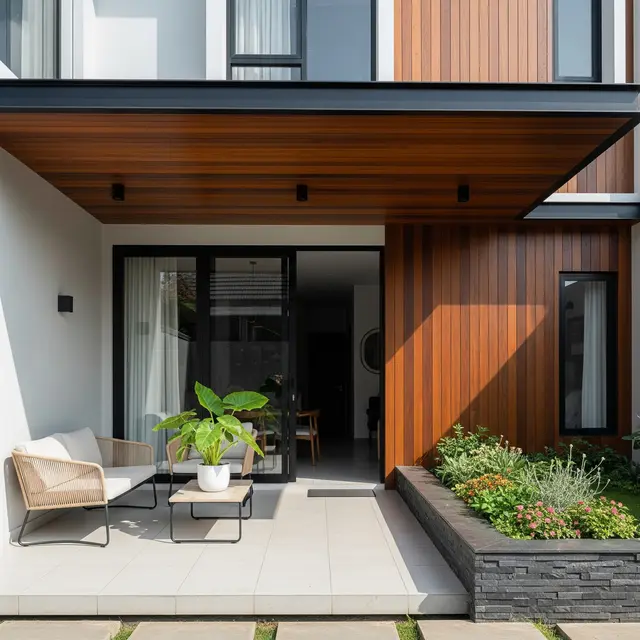 9 Desain Teras Rumah Kecil Tanpa Pilar Depan, Tampil Modern dan Lapang