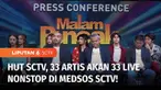 SCTV akan merayakan ulang tahunnya yang ke-33 tahun extraordinary. Sejumlah perayaan dan kemeriahan telah disiapkan, baik secara online maupun offline spesial untuk pemirsa setia SCTV.