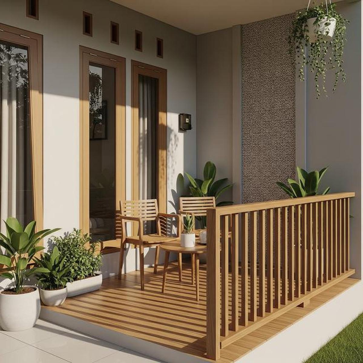 9 Model Teras Kecil di Rumah Petak Supaya Tidak Pengap, Nyaman dan Estetik